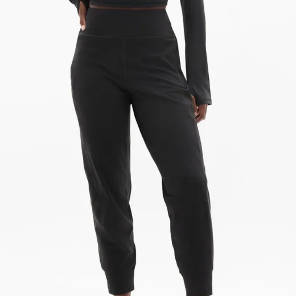 Athleta Rainer Mid Rise Jogger Black Tall